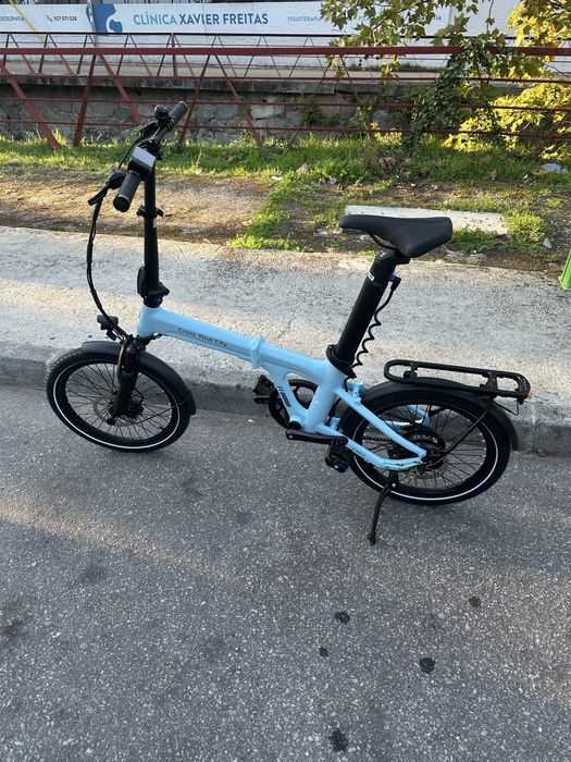 Bicicleta elétrica dobrável ADO AIR 20s 2026, Transmissão por Correia EBike, APP