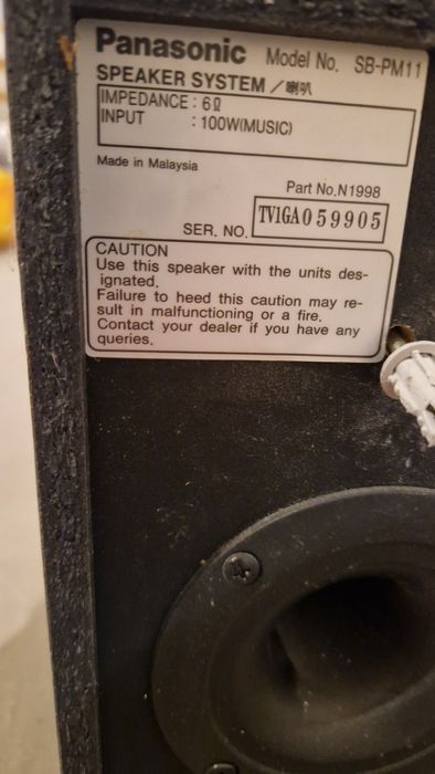 Mini wieża CD Panasonic uszkodzona