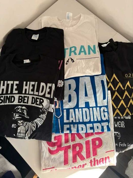 Zestaw 7 męskich T-shirtów – rozmiar XL – 100% bawełna