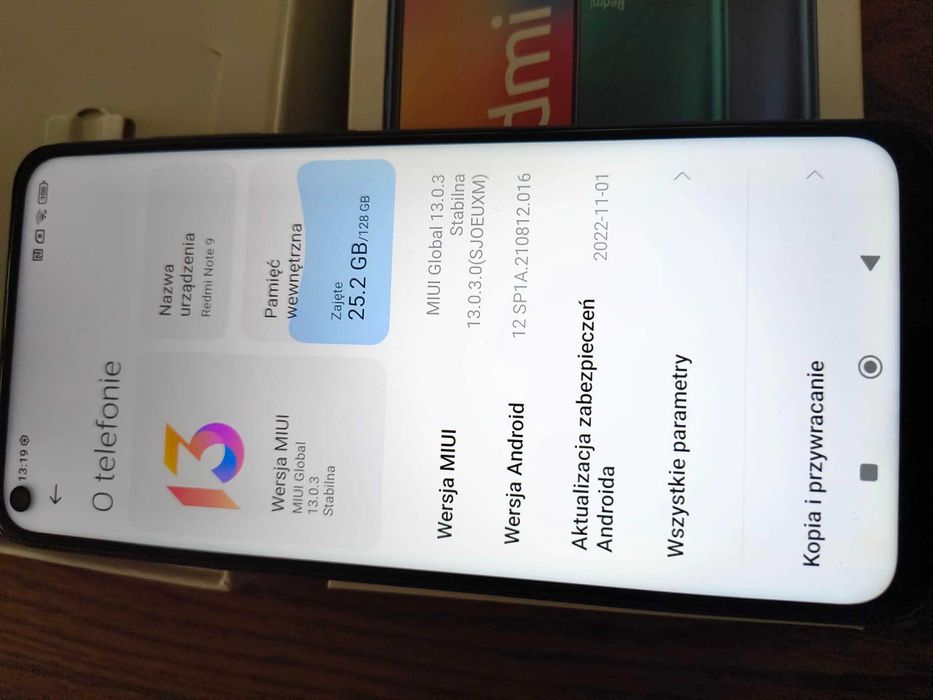 Smartfon Xiaomi Redmi Note 9 4 + 2 GB / 128 GB 4G Dual SIM Szary