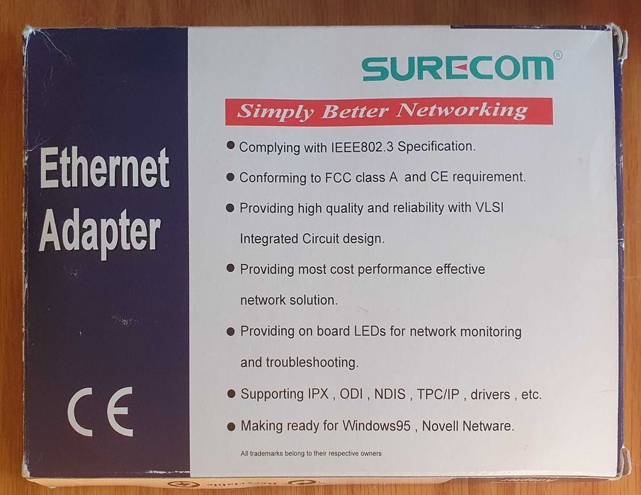 Adaptador Ethernet PCI  para computadores retro