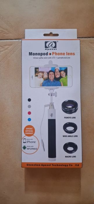 MASUNN Apexel 3 in 1 Extendable Monopod Selfie Stick
