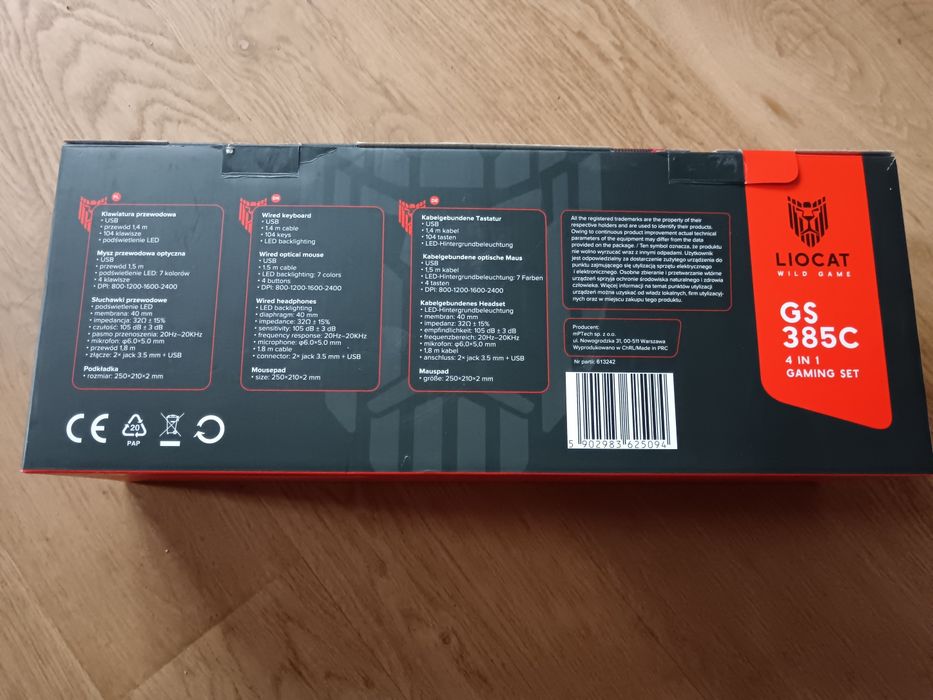 Zestaw Gamingowy Liocat GS385C
