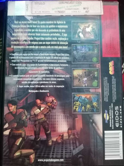 Project Eden jogo Pc como novo com caixa original