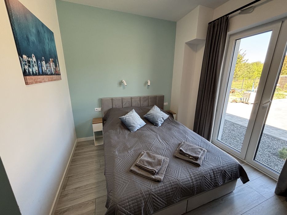 Apartament nad jeziorem z balią, balia, domek