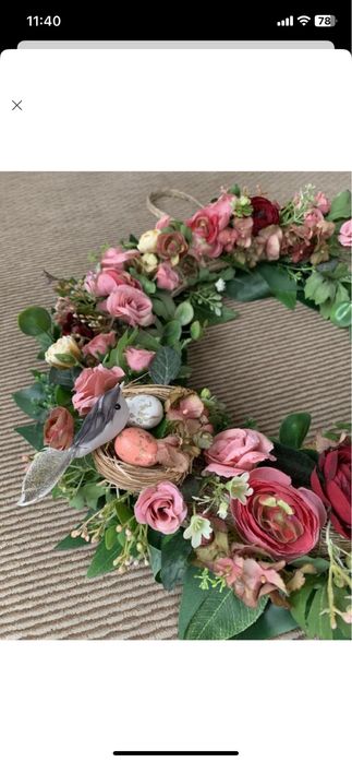 Віночок-Прикраса на великдень,45 см