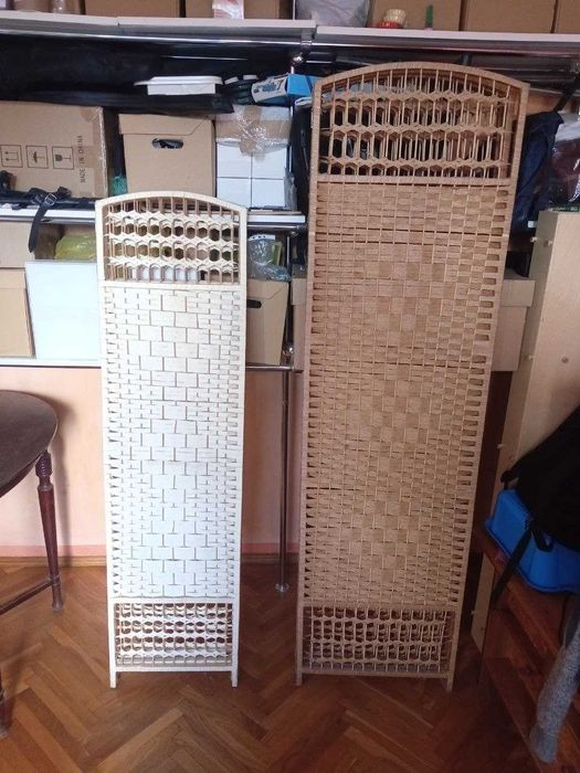 Parawan składany ścianka działowa, 2 sztuki (150cm i 180cm) Boho retro