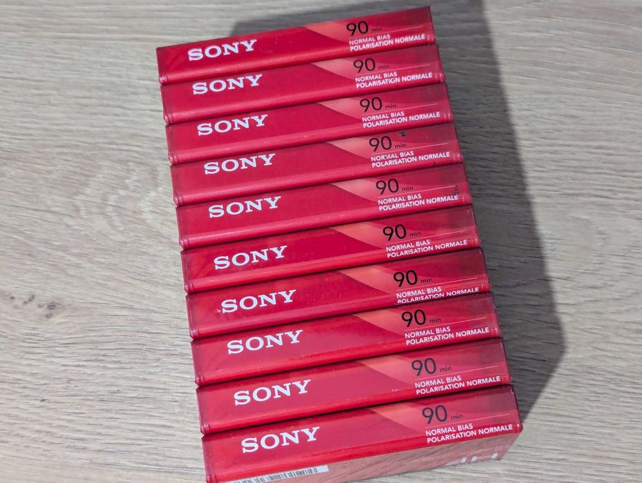 Аудіокасеты аудио кассеты SONY HF 90 normal bias блок 10шт.