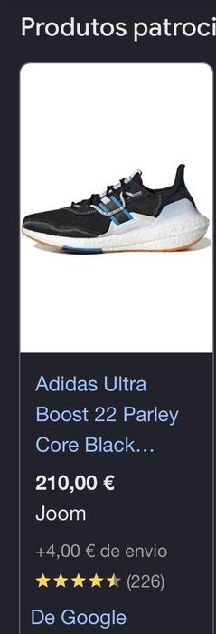 Tênis Adidas Ultra Boost 22 Parley Core Black