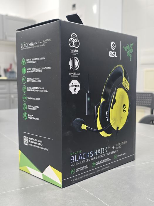 Słuchawki przewodowe Razer BlackShark V2 ESL Edition