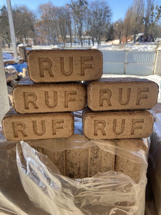 Паливні брикети Руф RUF пелети піні кей опт та роздріб