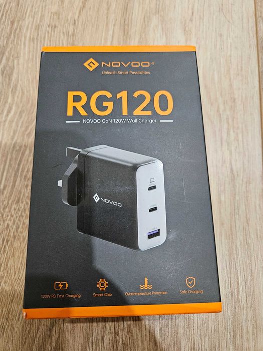 Ładowarka zasilacz GaN do laptopa NOVOO 120 W PD3.0 USB C