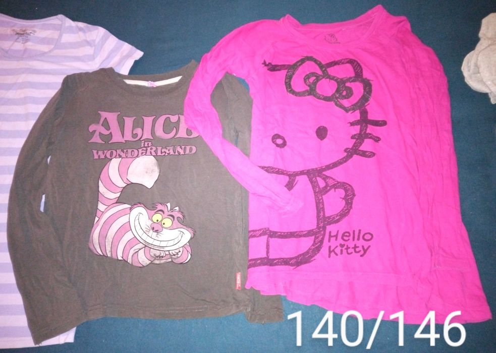 Zestaw ubrań, ubrania dziewczynka rozmiar 140 i 146