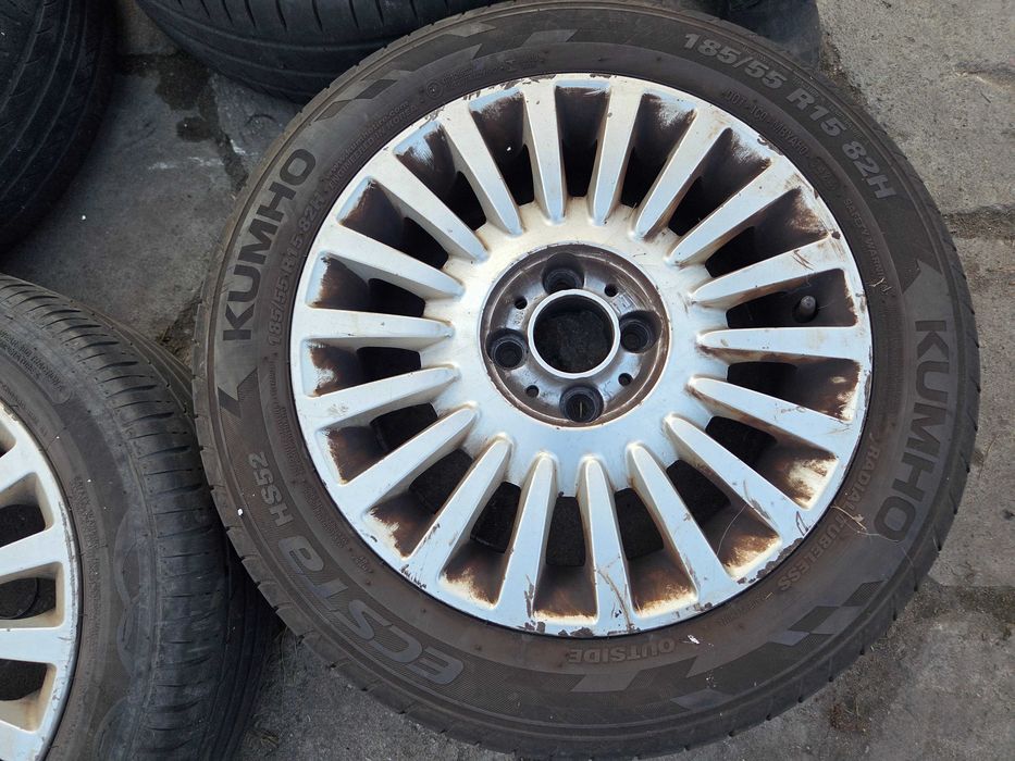 Fiat 500 alufelgi koła z oponami lato 24r 185/55 R15