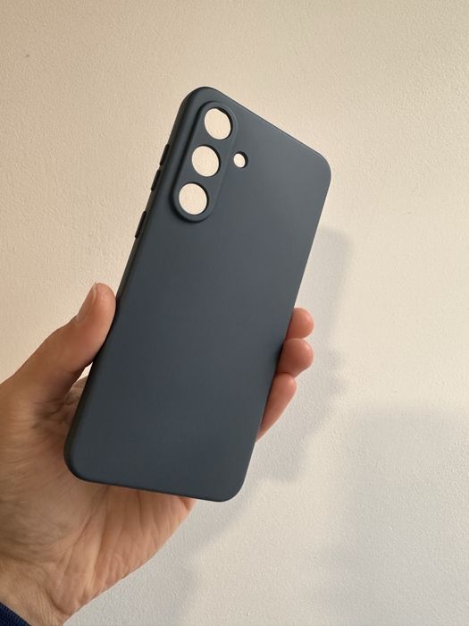 Etui Plecki Silikon granatowe + SZKŁO do SAMSUNG GALAXY S25 FE