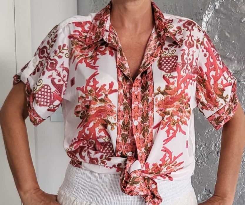 Antica Sartoria bluzka włoska Boho roz XL