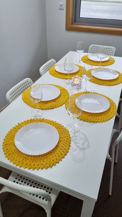 Conjunto Sousplat Crochê