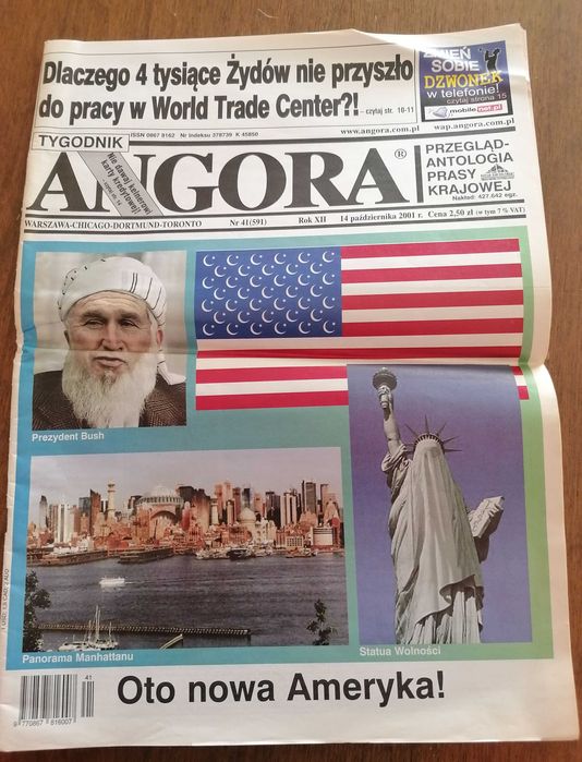 Czasopismo,Tygodnik ANGORA Nr 41 z 14.10.2001r