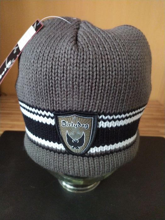 Шапка вязанная  на флисовом подкладе