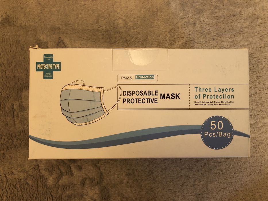 Maseczki jednorazowe ochronne 50 szt