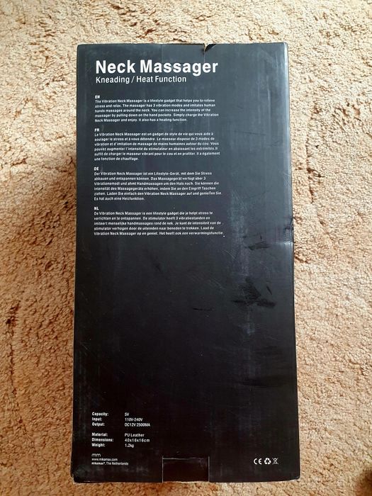 Nowy Masażer karku shiatsu MM