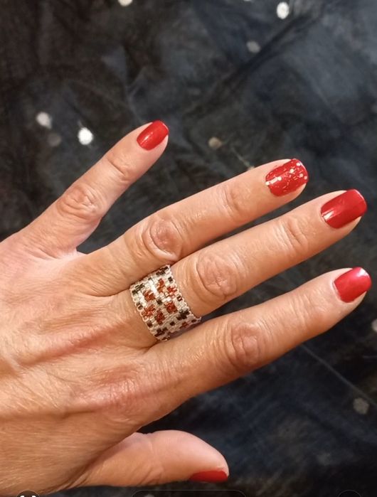 Каблучка з японського бісеру