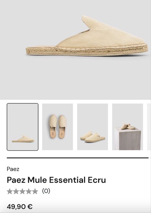 Paez Mule Essential Ecru