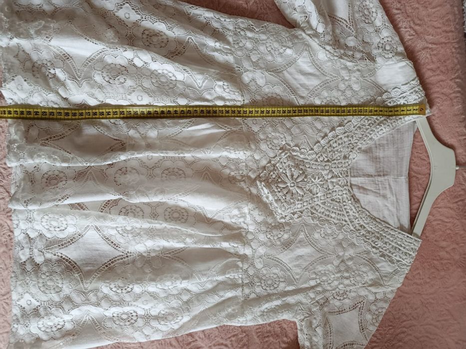 Biała bluzka damska ażurowa