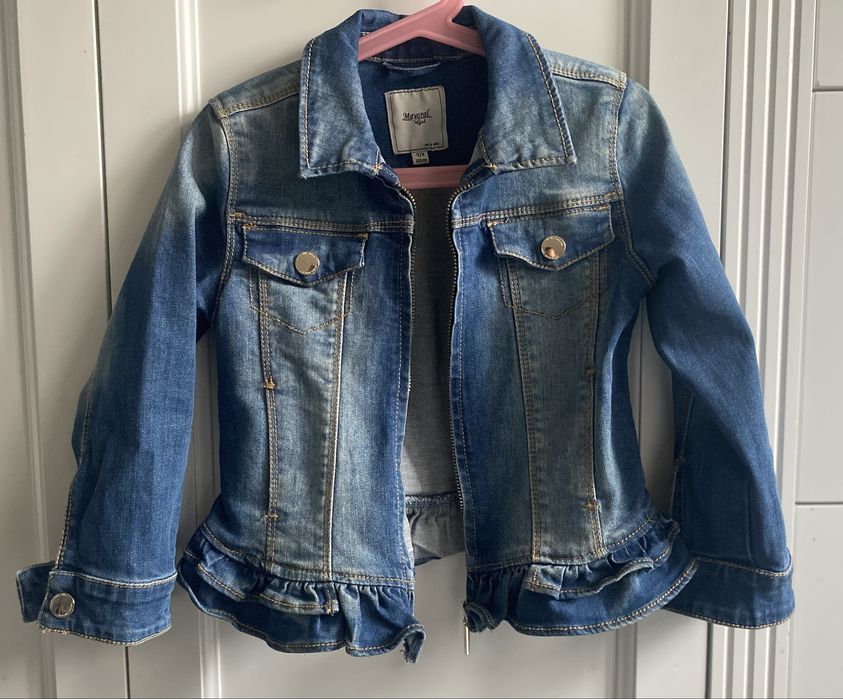 Kurtka jeansowa Mayoral 110 116 katana z falbanką jak nowa