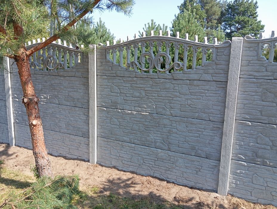 Ogrodzenia Betonowe ze Słupkiem Zdobionym! Producent!!!