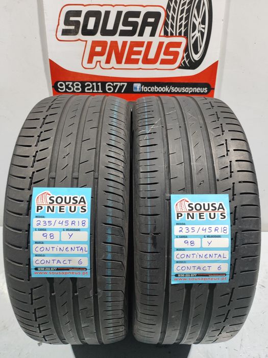 2 pneus semi novos 235-45R18 Continental - Oferta dos Portes