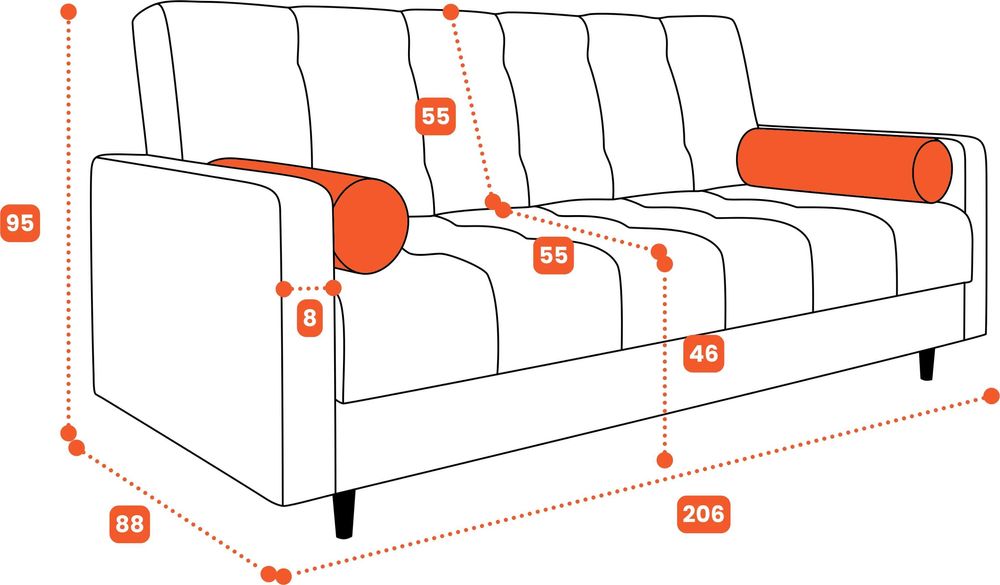 Nowoczesna sofa wersalka  FRIGA