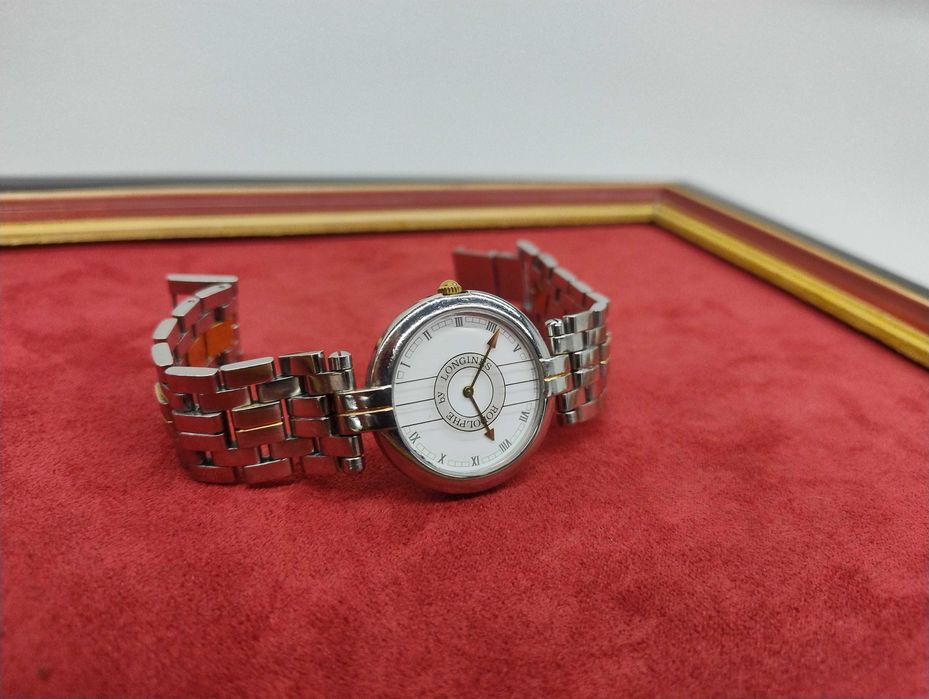 Ciekawy Zegarek Longines & Rodolphe Ref 752817 model stal Vintage Swiss