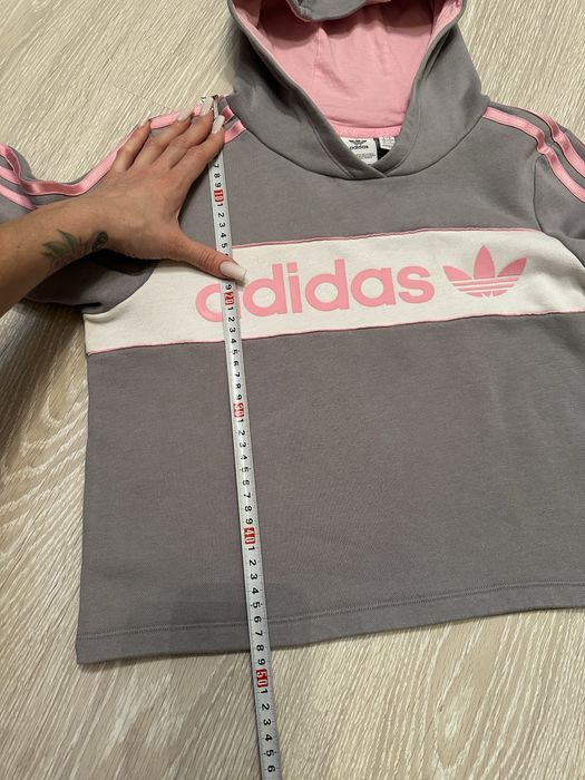 ‼️ укорочене худі adidas 164 Xs S 13 14 для дівчинки кроп-топ кофта