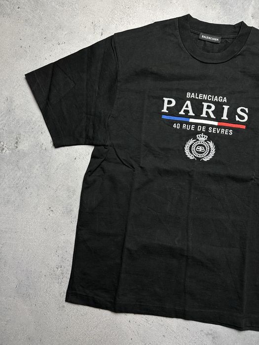 Koszulka Balenciaga T-Shirt Paris 40 Rue De Sevres Logo
