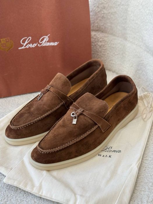 Лофери Loro Piana коричневі замш 40р
