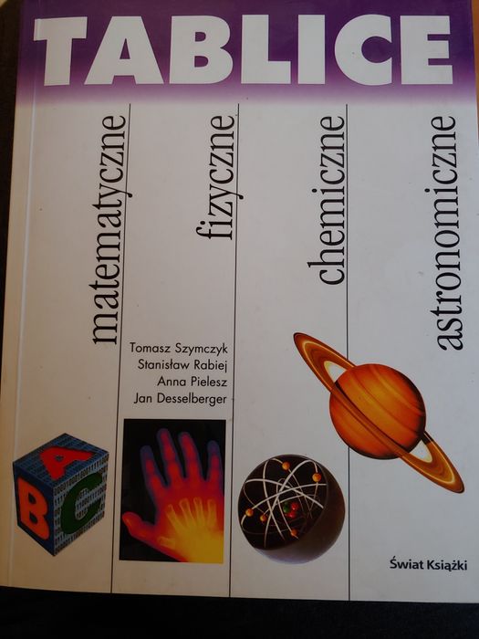 Książka tablice matematyczne, fizyczne, chemiczne, astronomiczne