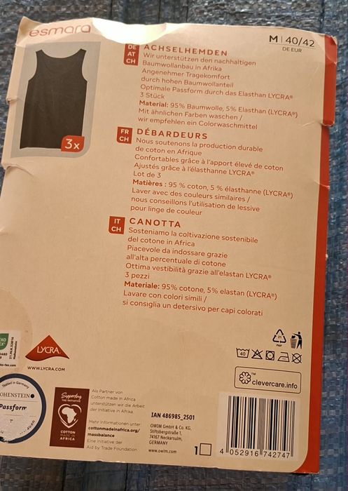Esmara koszulka damska 3-pak rozmiar M