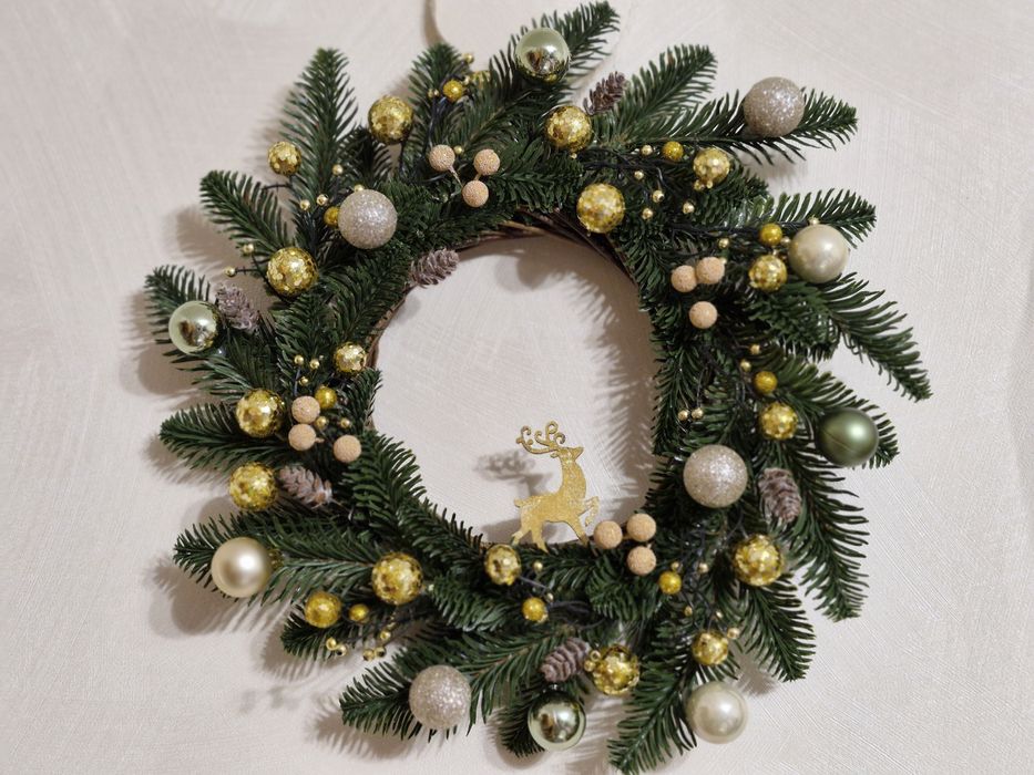 Новорічний вінок ручної роботи