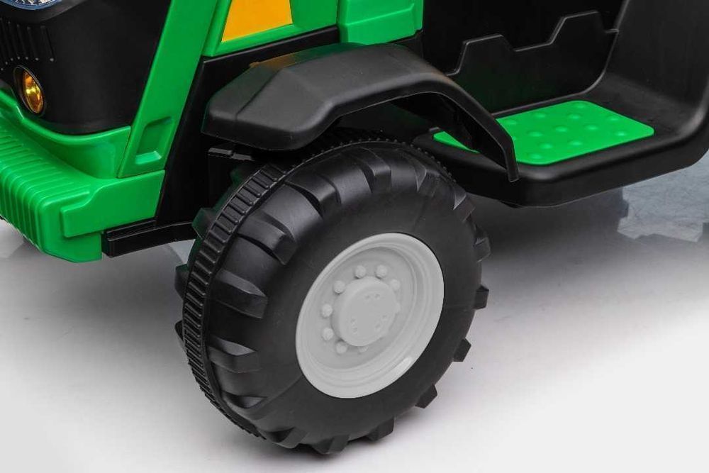 JOHN DEERE Traktor na akumulator z przyczepką LED | DUŻY | Pilot | HIT