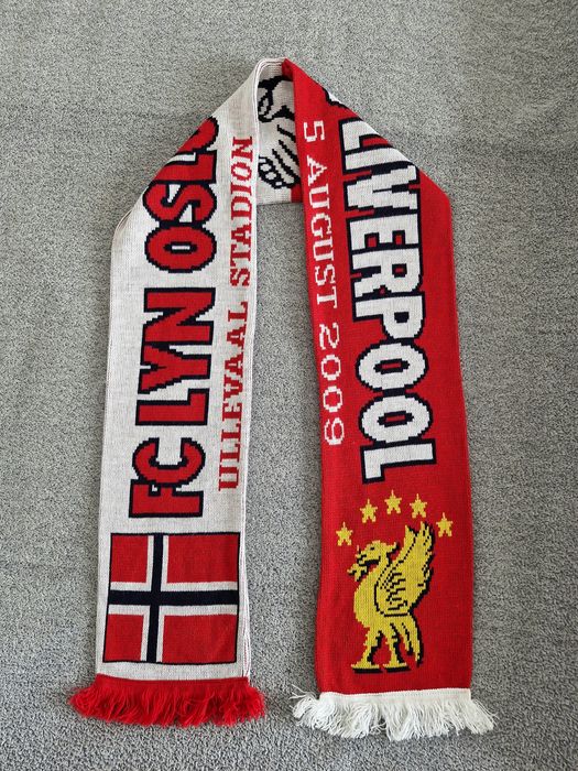 Szalik piłkarski kolekcjonerski FC Lyn Oslo vs Liverpool