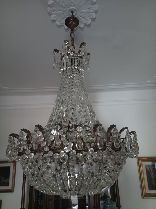 Lustre meio cristal433902563561328643