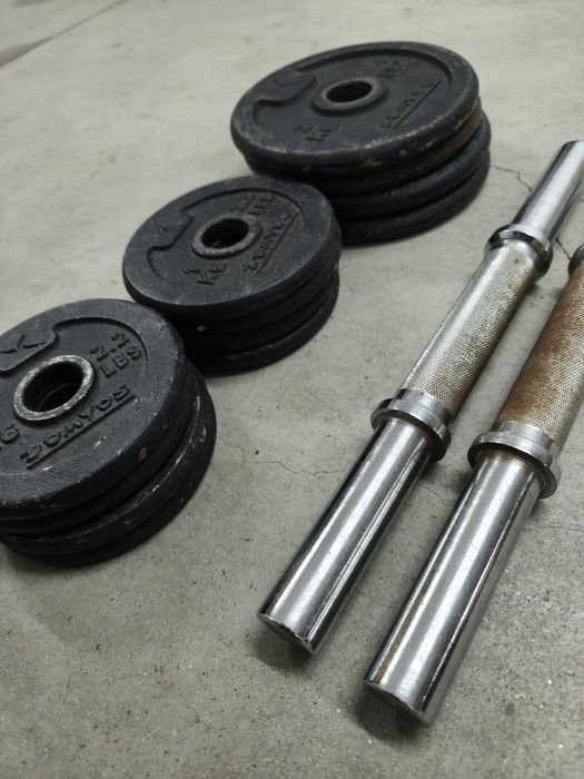 Kit de Halteres Domyos 20kg – 2 Barras + Discos