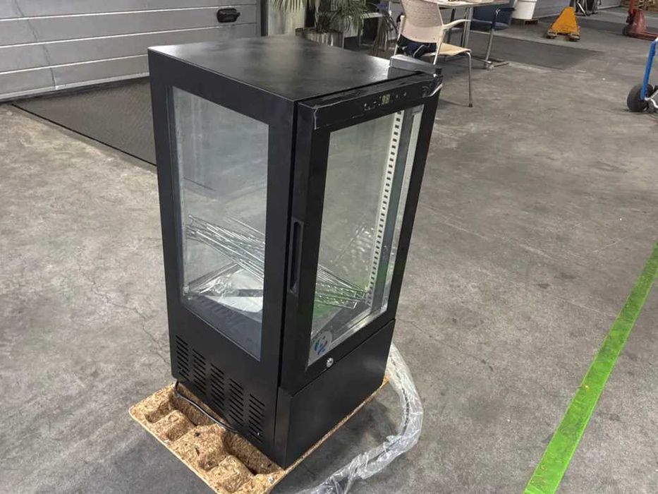 NOWA Witryna Chłodnicza Nastawna Lada Ekspozycyjna 65L Czarna LED