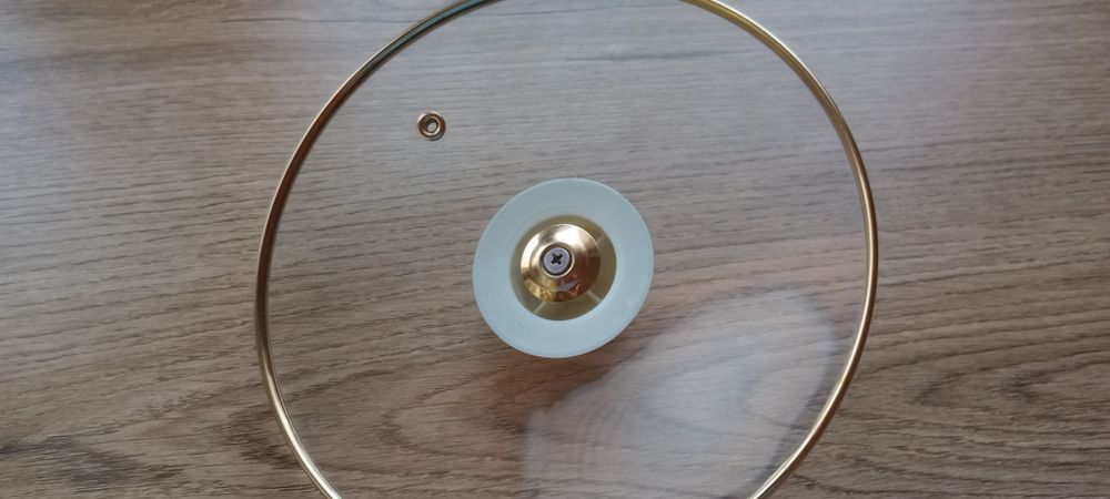 Garnek Emaliowany Floriana z pokrywką szklaną. Zestaw 4szt.