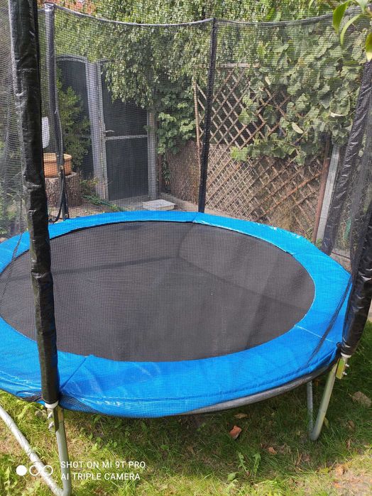 Trampolina ogrodowa z siatką zabezpieczającą średnica 240cm