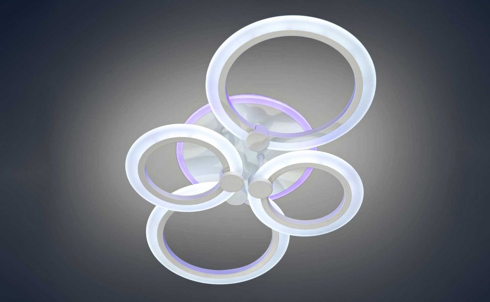 Led022/4 50Вт з підсвіткою люстра смарт лед світильник з пультом