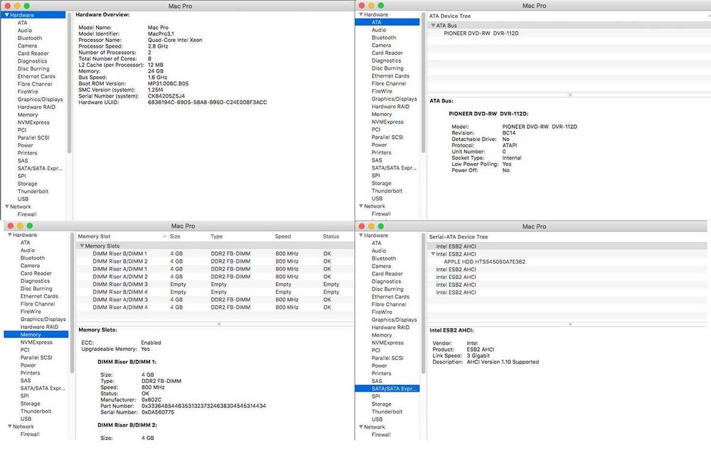 Apple Mac Pro 2008 A1186 Macpro3,1 dual Xeon 24GB без відео і дисків