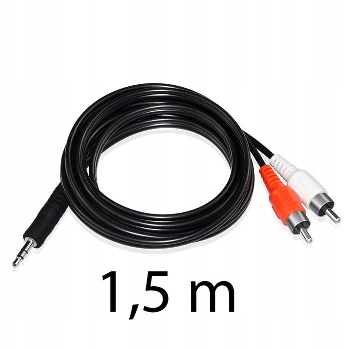 Kabel Adapter Audio Minijack 3,5mm Na Wtyki Cinch 1,5m