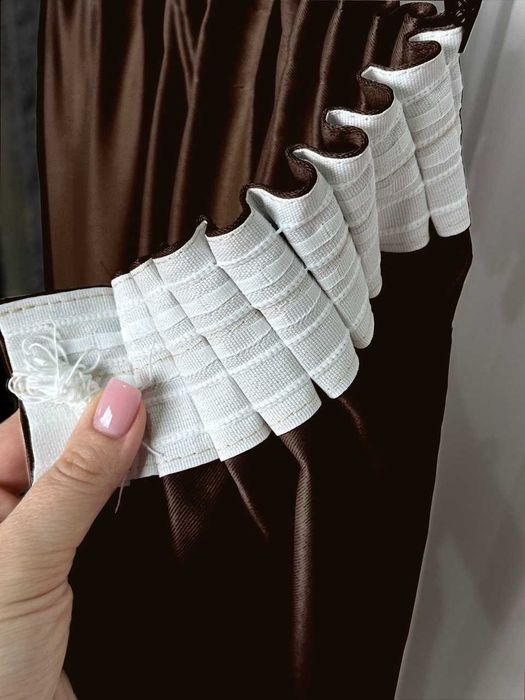 Комплект штор Aldo, коричневий №12 2шт., Штори блекаут.